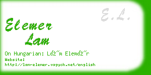 elemer lam business card